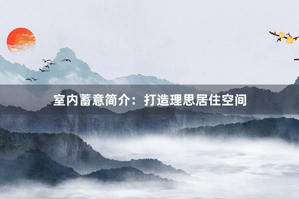 室内蓄意简介：打造理思居住空间