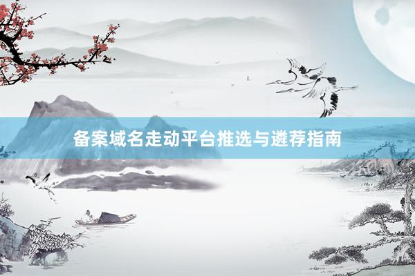 备案域名走动平台推选与遴荐指南